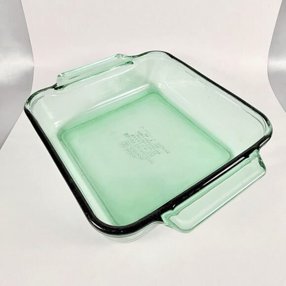 Vintage Anchor Hocking Ovenware Amber Glass Square Baking Dish #1035 2qt 8 X 8 - Picture 3 of 6